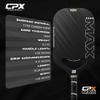 CPX MAX Black Raw Carbon Fiber T700 Pickleball Elongated Paddle Racket - Professional Grade, 14mm Core Thickness, Comfortable Tennis Style Grip - Durable Designed in Chicago, USA view 4