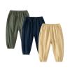 Toddler Boy Pants Little Boys Pull On Pants Baby Boys Active Cargo Jogger Pants Cotton Elastic Waist (Navy, 3-4 Years) view 1