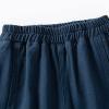 Toddler Boy Pants Little Boys Pull On Pants Baby Boys Active Cargo Jogger Pants Cotton Elastic Waist (Navy, 3-4 Years) view 3