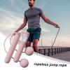 Cordless Skipping Ropes with Counter, Digital Wireless Skipping Rope, Adjustable Length Nonslip Skipping Ropes for Adults, Led Display Countdown Cordless Ball Rope, for Women & Men Workout view 4