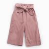 Toddler Baby Girls Wide Leg Cropped Pull-On Pants Infant Girls Solid Bowknot Palazzo Pants with Big (Pink, 18-24 Months) view 4