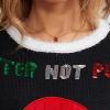 Heevina Christmas Sweaters for Women 2024 Better Not Pout Cat Sequin Sweaters Crewneck Long Sleeve Pullover Winter (Black, Medium) view 3