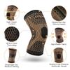 YjiangxinW Copper Knee Braces for Women and Men, Compression Knee Sleeve for Knee Pain,Arthritis, Meniscus Tear,ACL, Joint Pain Relief, Knee Support Pads for Running, Workout Sports (L. Orange, Large) view 2