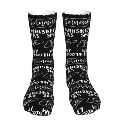BGPTWLQMX Smooth As Tennessee Whiskey Air Cushioned Running Socks Breathable Round Neck Socks