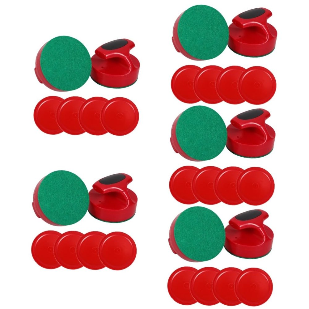 Alasum 5sets Ice Hockey Pusher Paddles Felt Pucks Replacement Accessories for Indoor Game Tables for Game and Family Fun