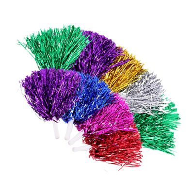 WHAMVOX 9pcs Cheerleading Pom Poms Bow Portable Reusable Props for Sports Dance Team Spirit
