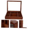 ROMISBABA Retro Jewelry Storage Box with Clear Lid Compact Display Case for Rocks Crystals and Jewelry Collection for Home Decor and Travel view 3