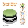 Cru5h Billiards Metal Holder (Large Octagon) Compatible with Predator Pure Chalk - Billiard Chalk Holder use with Magnetic Clip, Pool Accessories view 3