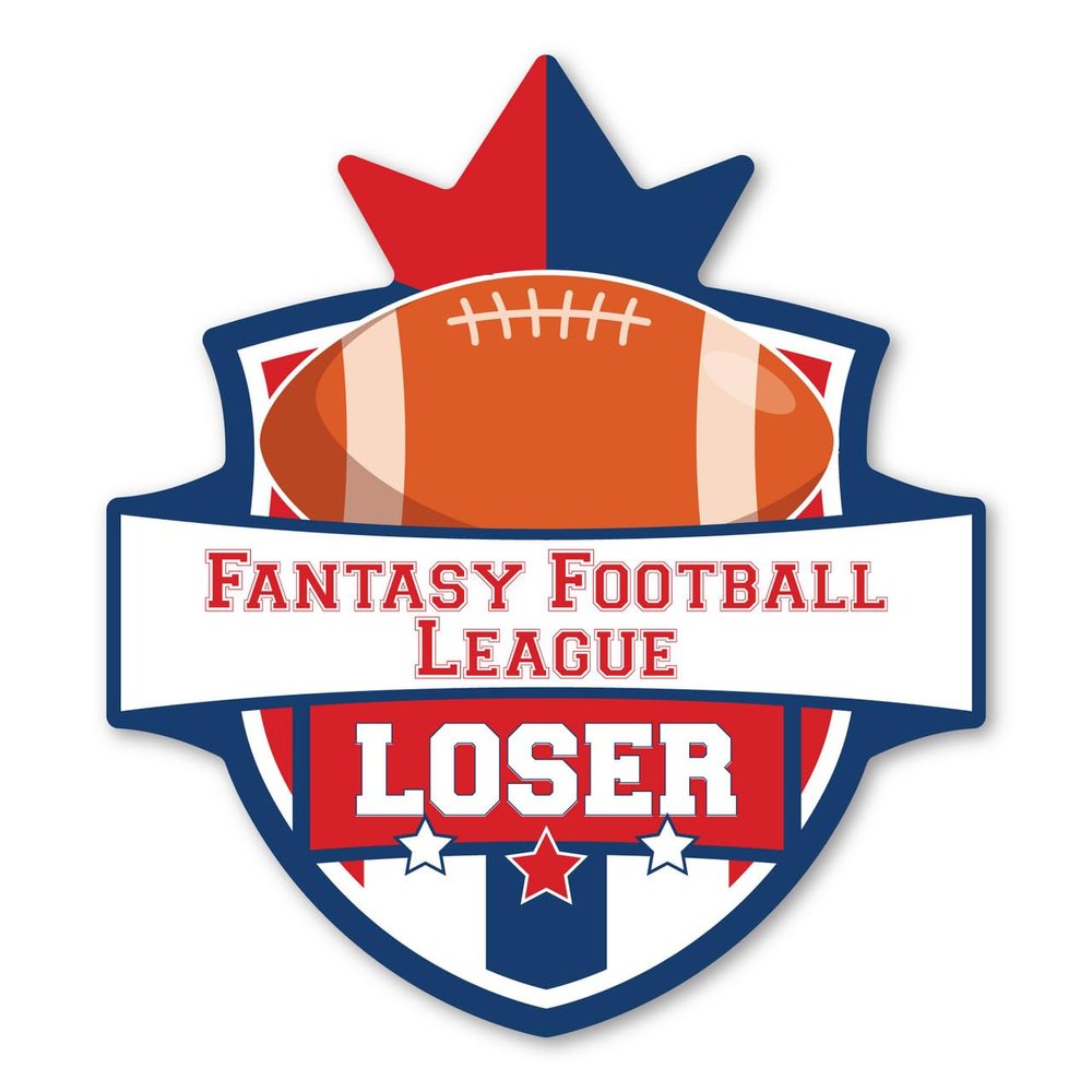 Magnet America This Fantasy Football Loser Sticker is 4.875" x 5.45" Made for Vehicles, Laptops, and Refrigerators