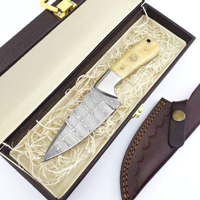 DREVNI STEEL Hunting Knife Bone Handle
