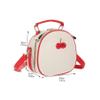 ANDRESLAD 1pc Pu Leather Cherry Decor Crossbody Bag for Girls Summer Casual Handbag Beige and Red Stylish Sling Bag for Teens and Women view 2