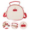 ANDRESLAD 1pc Pu Leather Cherry Decor Crossbody Bag for Girls Summer Casual Handbag Beige and Red Stylish Sling Bag for Teens and Women view 4