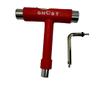 GHOST BOARDS Skate Tool All-In-One - Multi-Function Roller Skate Tool With T-Handle, Allen Key & Screwdriver for Easy Adjustments - Skate Key Fits Any Pocket- Skates Tools Youll Always Carry - Red view 1