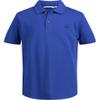 Calvin Klein Boys' Short Sleeve Micro Pique Solid Polo, Button Closure, Soft & Comfortable, Surf The Web, 10-12 view 1