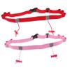 LALADEFIEE 2pcs Reflective Race Number Belt Running Belt for Marathon Lightweight Safety Gear Red and Pink for Runners and Athletes view 1