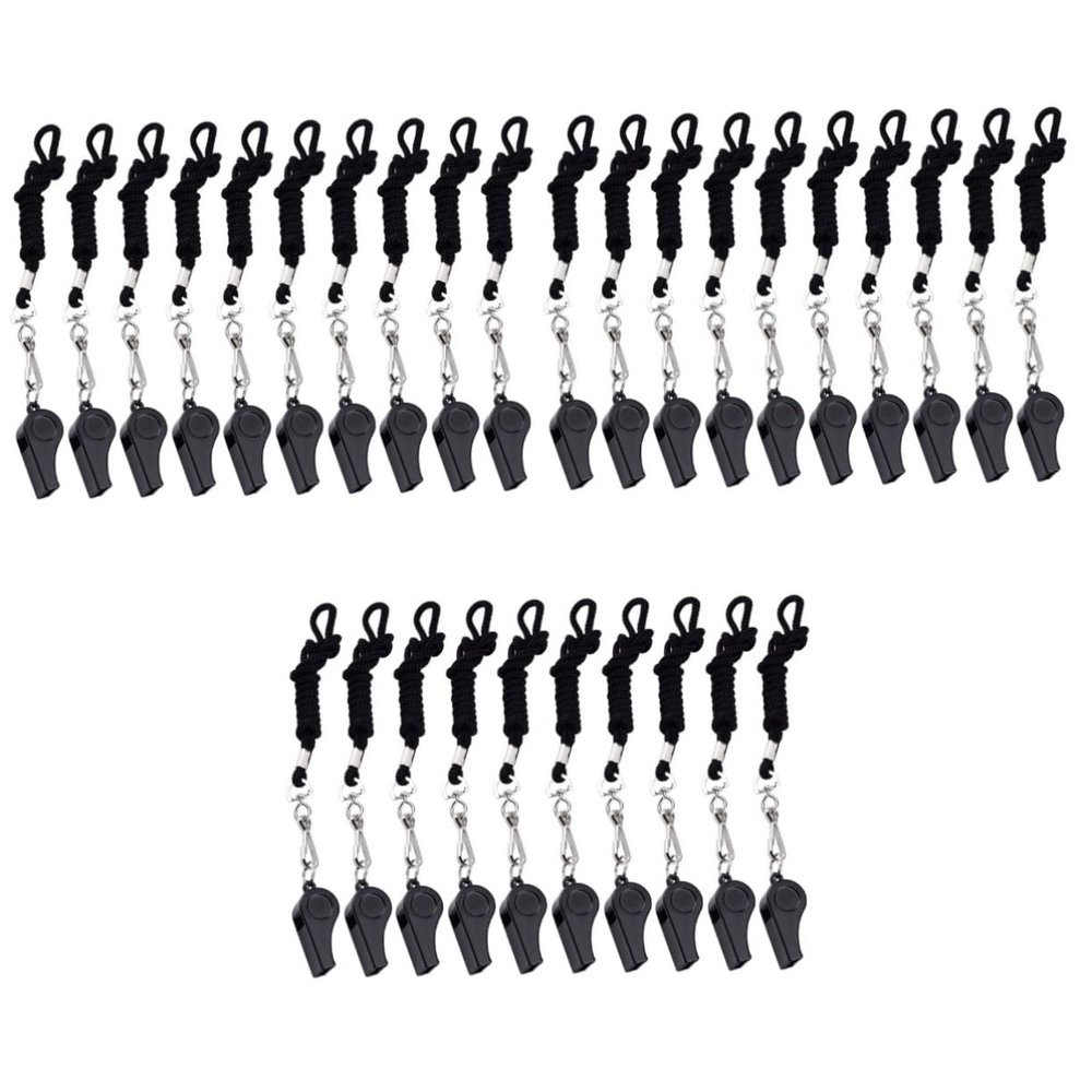 Toddmomy 20pcs Survival Whistles Lanyard Loud Emergency Whistle for Referees and Outdoor Activities Portable for Training and Safety