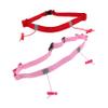 WESIEVYA 2pcs Reflective Race Number Belt Safety Gear for Runners Lightweight and Comfortable for Marathons and Cycling Red Pink view 1