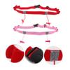 WESIEVYA 2pcs Reflective Race Number Belt Safety Gear for Runners Lightweight and Comfortable for Marathons and Cycling Red Pink view 3