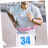 WESIEVYA 2pcs Reflective Race Number Belt Safety Gear for Runners Lightweight and Comfortable for Marathons and Cycling Red Pink view 4
