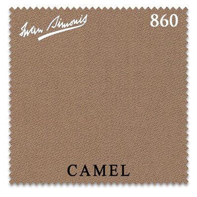 Simonis 860 Pool Billiard Table Cloth - Pre-Cut Rails - Authorized Dealer (Camel, 7 ft)