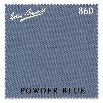 Simonis 860 Pool Billiard Table Cloth - Pre-Cut Rails - Authorized Dealer (Powder Blue, 8 ft)