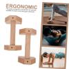 BRIGHTFUFU 2pcs Wooden Push-up Bars with Smooth Grip Durable Exercise Equipment for Workouts Lightweight and Portable Push-up Handles for Men and Women view 3