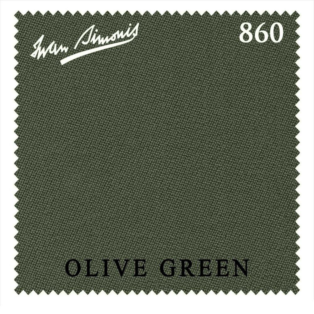Simonis 860 Pool Billiard Table Cloth - Pre-Cut Rails - Authorized Dealer (Olive Green, 8 ft Oversized)