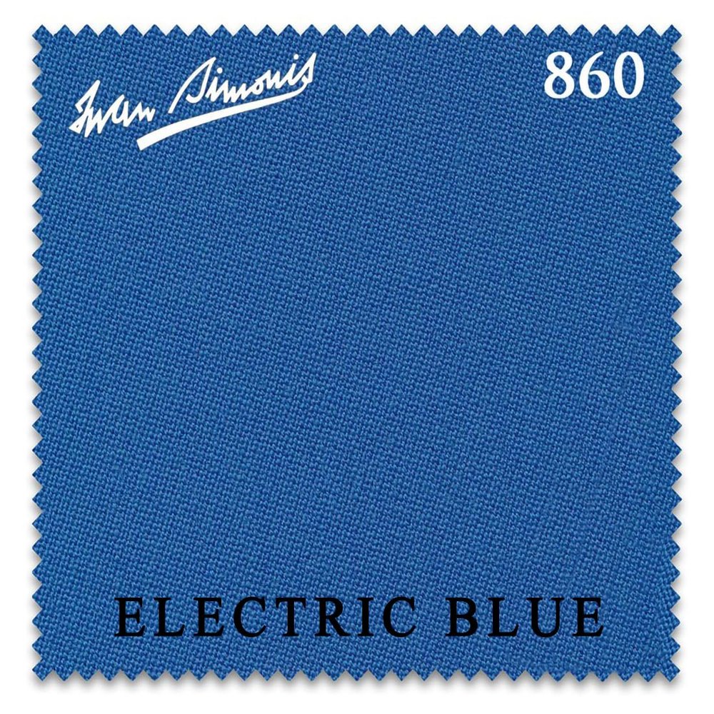 Simonis 860 Pool Billiard Table Cloth - Pre-Cut Rails - Authorized Dealer (Electric Blue, 8 ft)