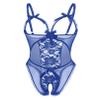 Avidlove Sexy Lingerie for Women One Piece Lace Babydoll Sleepwear Bodysuit Deep Blue Large view 3
