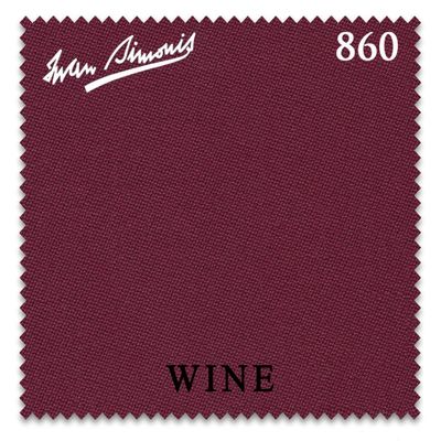 Simonis 860 Pool Billiard Table Cloth - Pre-Cut Rails - Authorized Dealer (Wine, 8 ft)