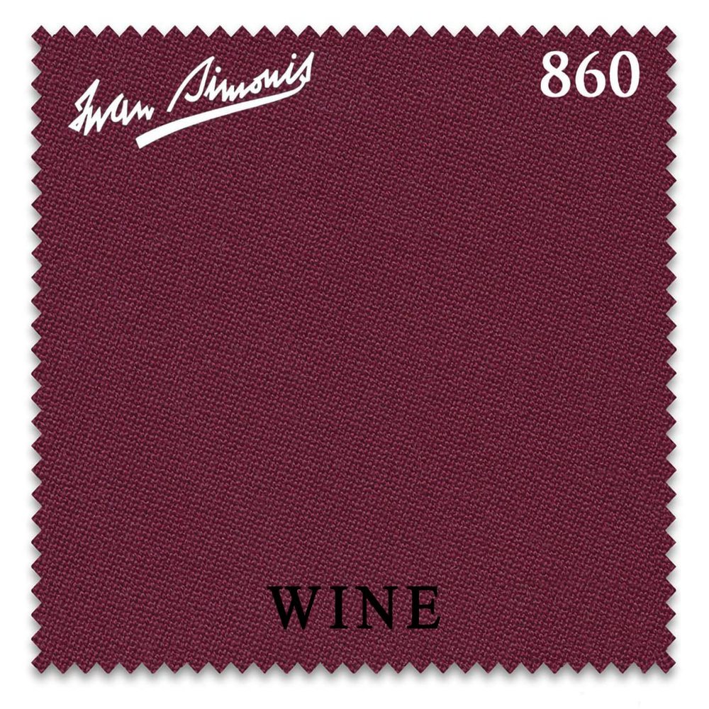 Simonis 860 Pool Billiard Table Cloth - Pre-Cut Rails - Authorized Dealer (Wine, 8 ft)