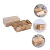 COSMEVIVI 2pcs Wooden Jewelry Collection Box Durable Souvenir Storage Case for Home Elegant Design Keepsake Container Classic Travel Jewelry Organizer Original Charcoal Burnt Finish view 4
