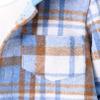 Fdqin Boys Clothing Set 2 Piece Outfits Pants Sets Cute Flannel Plaid Shirt Hoodie Shirt and Casual Sweatpants Blue 5-6Year view 4