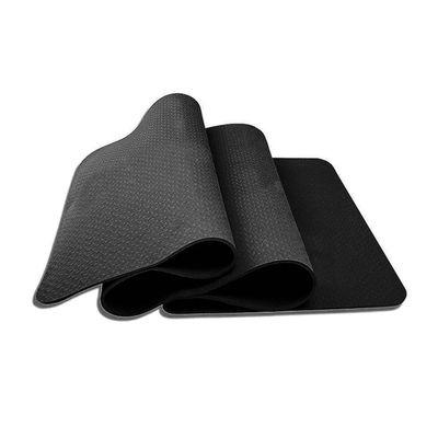 Yoga Mat Pilates Mat Exercise Fitness Mat TPE Non-Slip Anti -Tear Sweat Resistant (E)