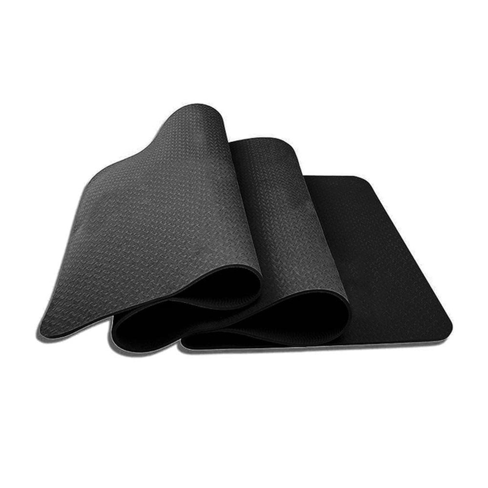 Yoga Mat Pilates Mat Exercise Fitness Mat TPE Non-Slip Anti -Tear Sweat Resistant (E)