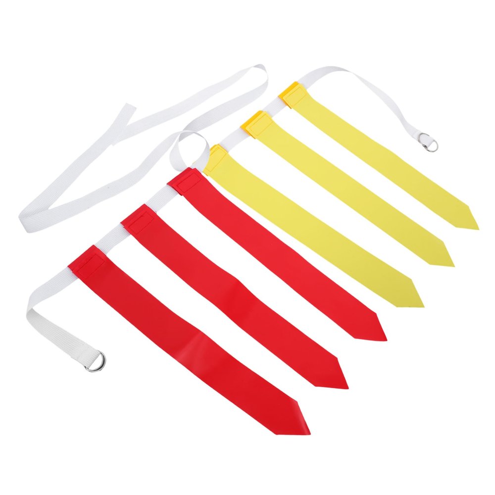 WHAMVOX 2pcs Football Flag Belt Waist Flags for Teens and Adults Reusable Material Distance for Training and Games Lightweight Sports Accessory