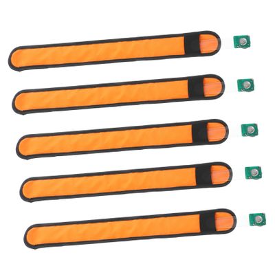 GAROZATION 5pcs Led Slap Armbands for Night Running Fitness Safety Bands with Reflective Features for Enhanced Visibility Outdoor Activities