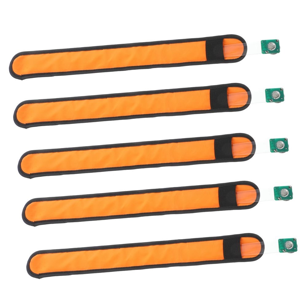 GAROZATION 5pcs Led Slap Armbands for Night Running Fitness Safety Bands with Reflective Features for Enhanced Visibility Outdoor Activities