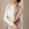 Freaswind Dralon Turtleneck Solid Color Tops for Women Autumn Winter Thickened Thermal Underwear Inner Warm Long-Sleeved Shirt Khaki view 2