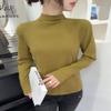 Freaswind Dralon Turtleneck Solid Color Tops for Women Autumn Winter Thickened Thermal Underwear Inner Warm Long-Sleeved Shirt Ginger view 2