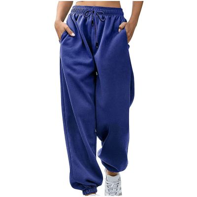 Women's Sweatpants Wide Leg Pants High Waisted Workout Active Joggers Cinch Bottom Track Pants Baggy Comfy Trousers