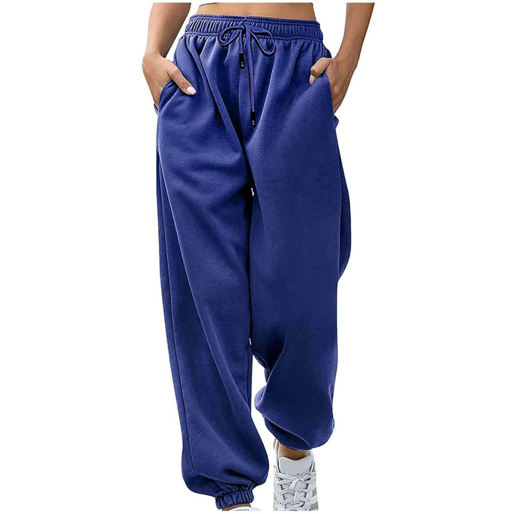 Women's Sweatpants Wide Leg Pants High Waisted Workout Active Joggers Cinch Bottom Track Pants Baggy Comfy Trousers