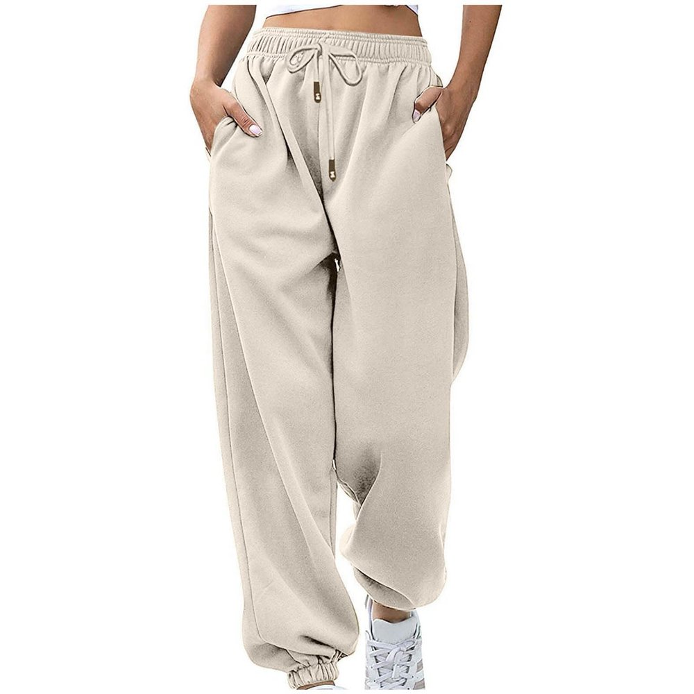 Women's Sweatpants Wide Leg Pants High Waisted Workout Active Joggers Cinch Bottom Track Pants Baggy Comfy Trousers