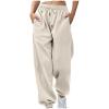 Women's Sweatpants Wide Leg Pants High Waisted Workout Active Joggers Cinch Bottom Track Pants Baggy Comfy Trousers view 1