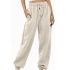 Women's Sweatpants Wide Leg Pants High Waisted Workout Active Joggers Cinch Bottom Track Pants Baggy Comfy Trousers view 2
