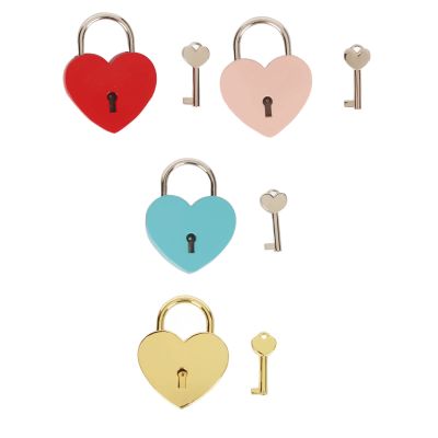 Heart Shaped Lock Set Alloy Prevention Retro Diary Key Luggage