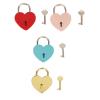 Heart Shaped Lock Set Alloy Prevention Retro Diary Key Luggage view 1