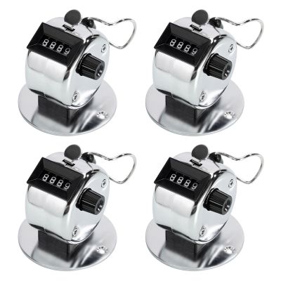 Metal Handheld Tallies Counter 4-Digit Number Count Clickers Counter Mechanical Counters Clickers Pitches Counter For Coaching