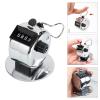 Metal Handheld Tallies Counter 4-Digit Number Count Clickers Counter Mechanical Counters Clickers Pitches Counter For Coaching view 2