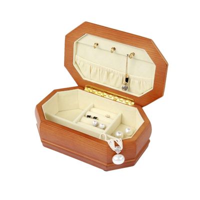 OATIPHO Antique Style Wooden Jewelry Organizer Box Vintage Jewelry Storage Natural Material Rustic Elegant